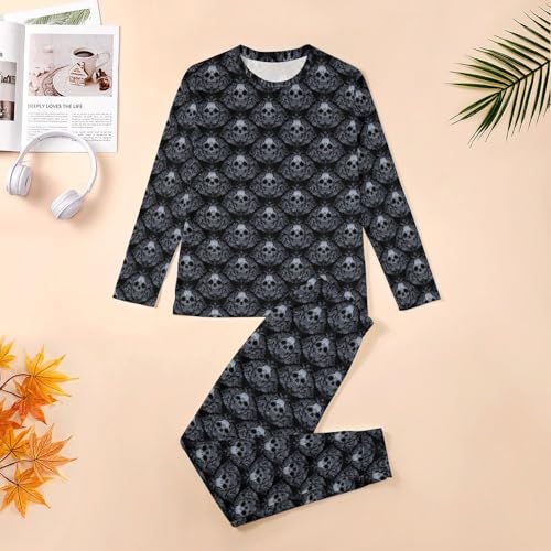 Mens Long PJs Set Hawaiian Leaf Flamingo Loose Crew Neck Sleepwear Sets with Elastic Waistband Comfy Sleep Loungewear2