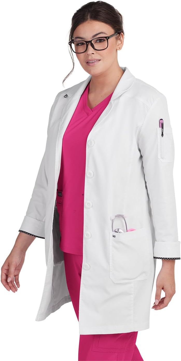 KOI Women's Her Everyday Lab Coat White 3X