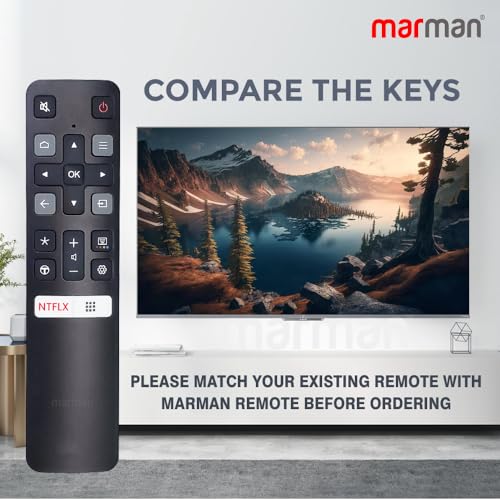 Image of marman Compatible with TCL Tv Remote Control Model RC802V Non Voice Command Fits Smart Android 4K TV - Match Remote Key by Key with Existing Remote Control