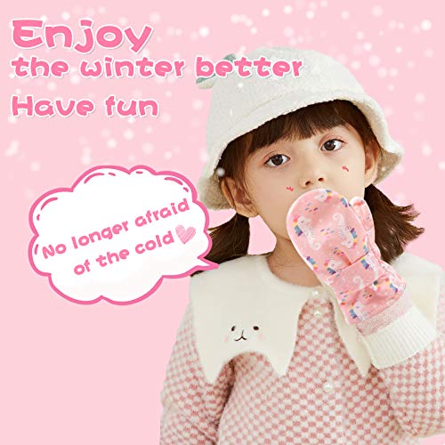 image for RAOEXI Baby Boys Waterproof Mittens Toddler Girls Winter Snow Gloves K