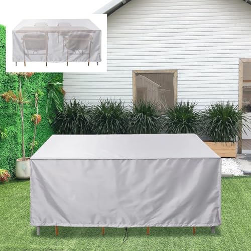 Fundas para muebles de jardín, 40 x 40 x 40 cm, impermeable, resistente al viento, a prueba de rayos UV, Oxford 420D, rectangular, para mesa y silla, para patio, protección al aire libre, resistente a