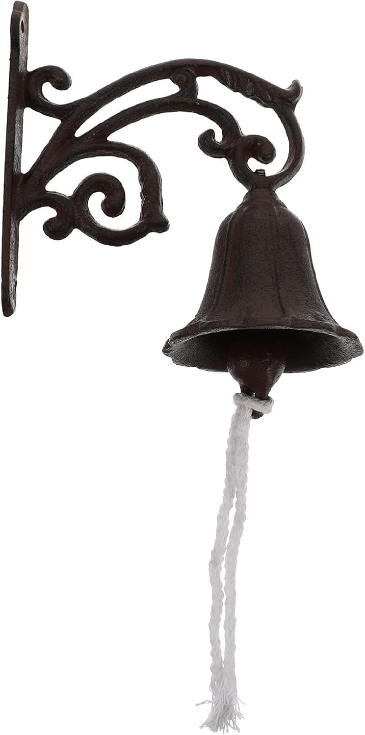 GANAZONO Wedding Bells Rustic Gold Bells Cast Iron Doorbell Decorative Manually Shaking