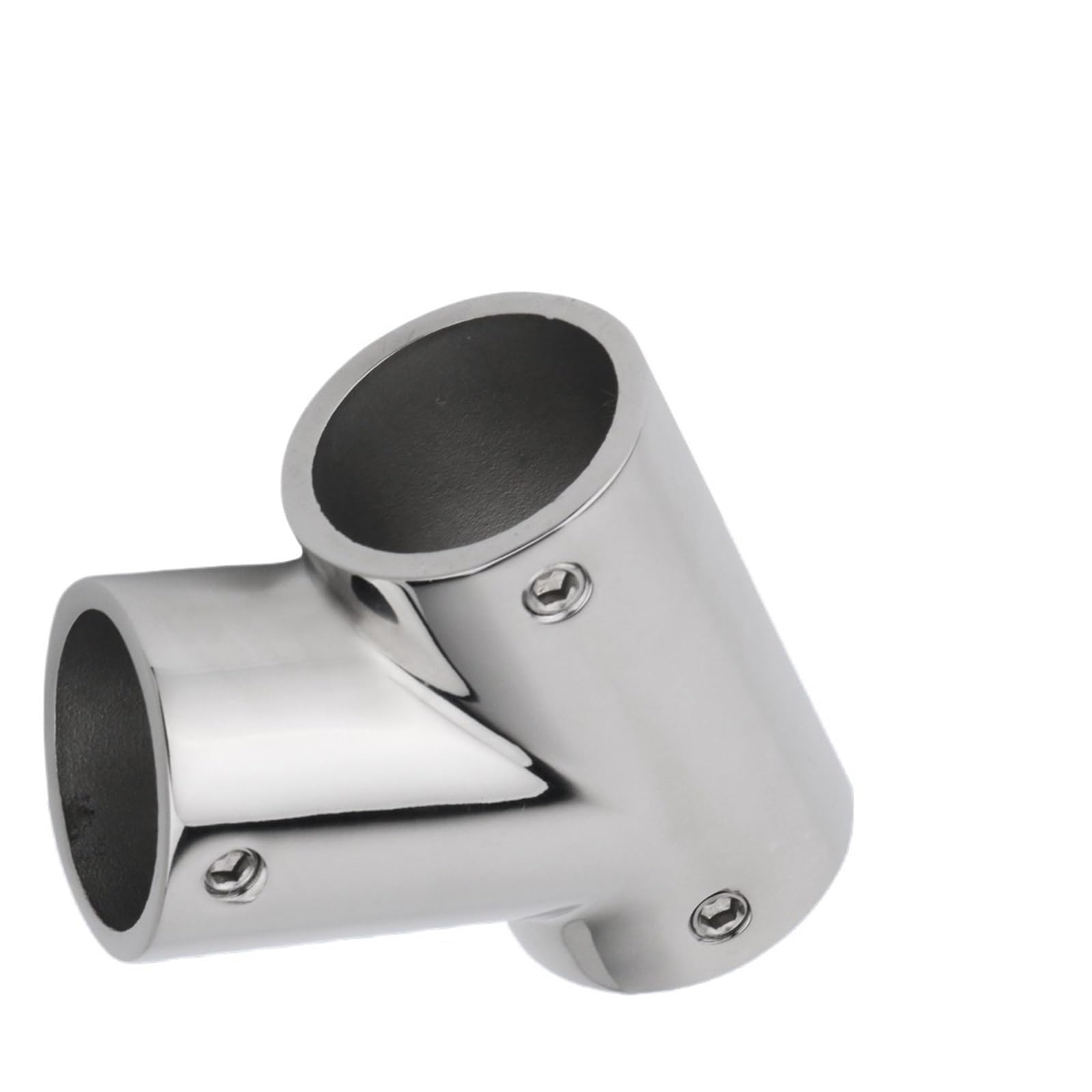 316 Złączka poręczy do łodzi ze stali nierdzewnej 60 stopni, lewa T/Tee, wytrzymała, do rur rurowych 22/25 mm (22 mm)