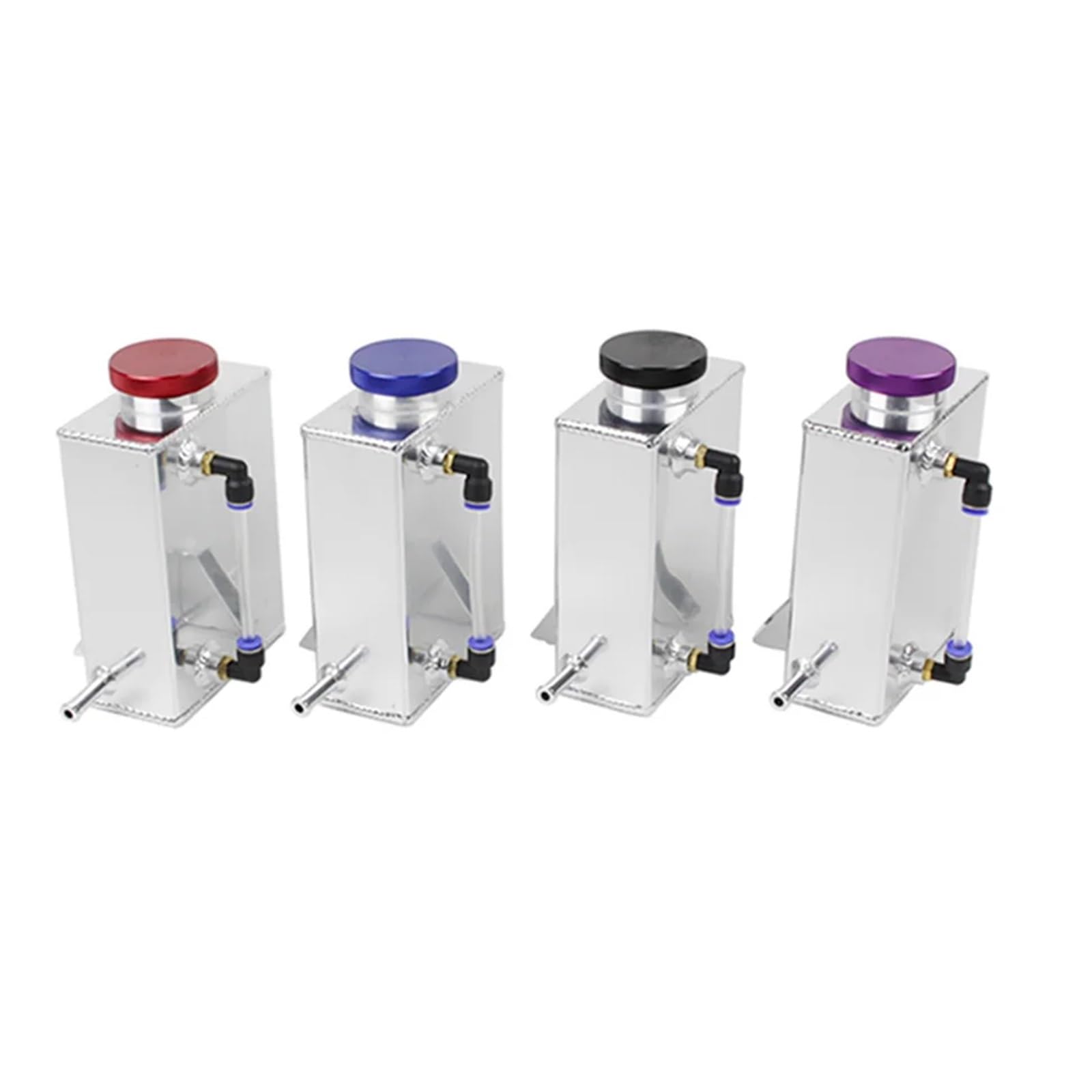 600 ml uniwersalny aluminiowy zbiornik na płyn chłodniczy ze wskaźnikiem poziomu(Red)