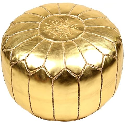 Maison de Marrakech Gold Moroccan Pouf Pouffe Cover Cover