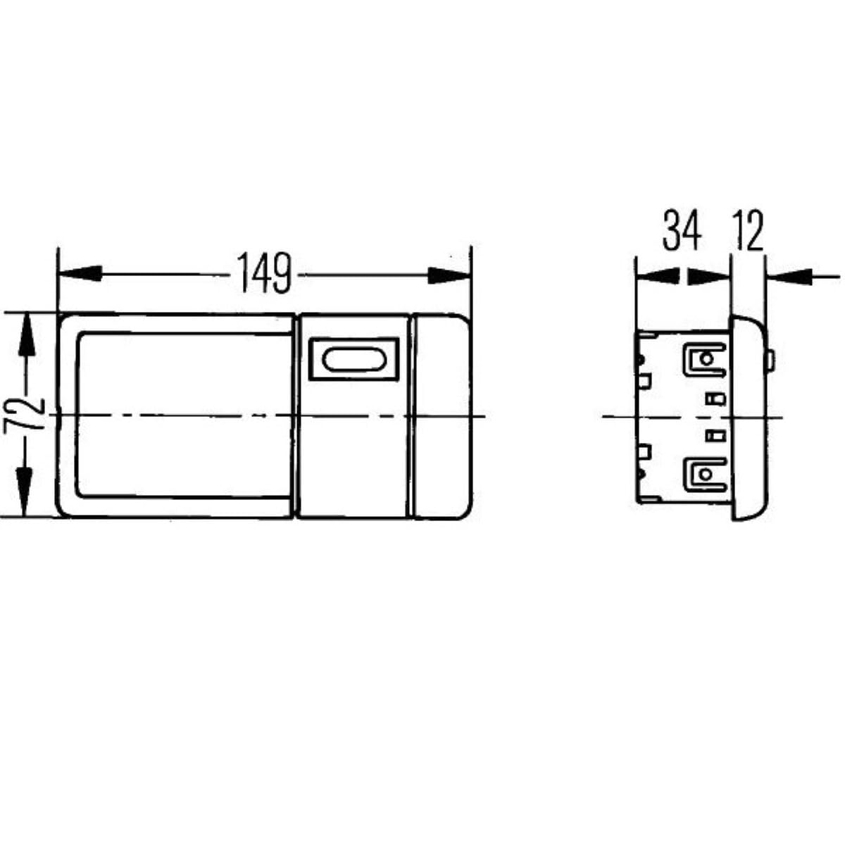 HELLA 2JA 006 487-347 Oświetlenie wewnętrzne - 12V - P21W - Montaż - wewnętrzne