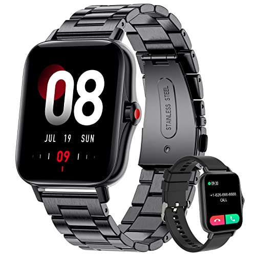 Bangwei Smart Watch For Men, Bluetooth Call/Text Remind, 1.69'' Hd Display Fitness Tracker With Heart Rate/Sleep Monitor, Ip67 Waterproof Sports Stainless Steel Smartwatch Compatible With Ios Android #TOP21