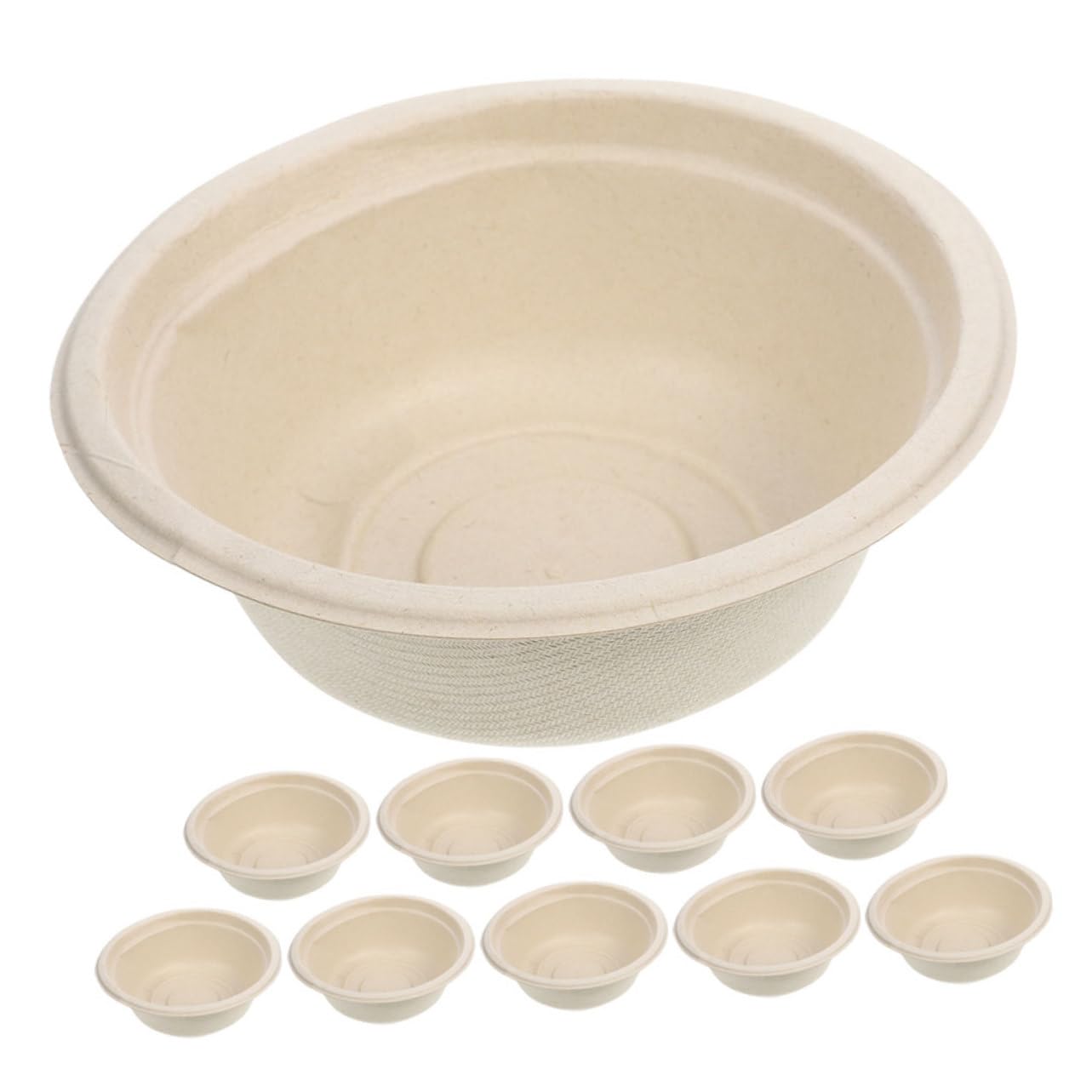 BESPORTBLE 10pcs Easy-use Pet Bowl Disposable Cat Dog Food Bowl Non-Slip Large Capacity Safe for Paws No Cleaning for Indoor and Outdoor Use