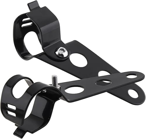 Windance Soporte lateral de motocicleta para faros delanteros, soporte para picadora de abrazadera para Cafe Racer de 27 a 1.181in