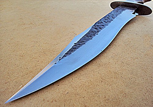 Rg-201 Handmade High Carbon Steel 17.2 Inch Hunting Knife - Beautiful Rose Wood Handle With Damascus Steel Guard #TOP3