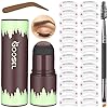 GOOSEL-Eyebrow-Stamp-Stencil-Kit-One-Step-Brow-Stamp-Shaping-Kit-with-24-Reusable-Eyebrow-Stencils-and-1-Eyebrow-Tint-Brush-Waterproof-Women-Makeup-Tools-Brown GOOSEL Eyebrow Stamp Stencil Kit, One Step Brow Stamp Shaping Kit with 24 Reusable Eyebrow Stencils and 1 Eyebrow Brush, Waterproof Women Makeup Tools (Brown)