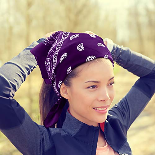 FEPITO 20 pièces Bandanas Paisley assortis Bandanas Cowboy Unisexe Nouveauté Impression Tête Enrouler Écharpe Poignet pour Femmes et Hommes – vue 5