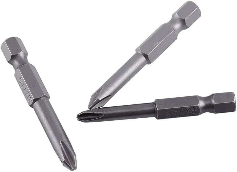 Head Screwdriver Bit Set Magnetic 12pcs 1/4" Hex Shank for Electronics Eyeglass Repair