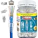 ITBEBE Gold-Plated Pass Through RJ45 Cat6 3-Prong Connectors and Cable Strain Relief 50/50 Kit for Clean, Snag-Free Patch Cords (100 Pieces Total)