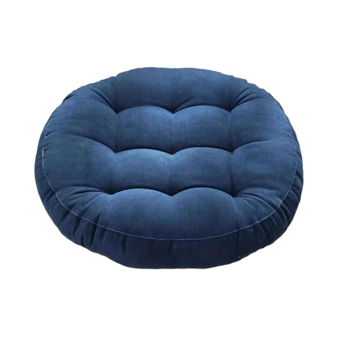 Coussin de sol bleu foncé en velours pour un coin lecture cosy et chaleureux