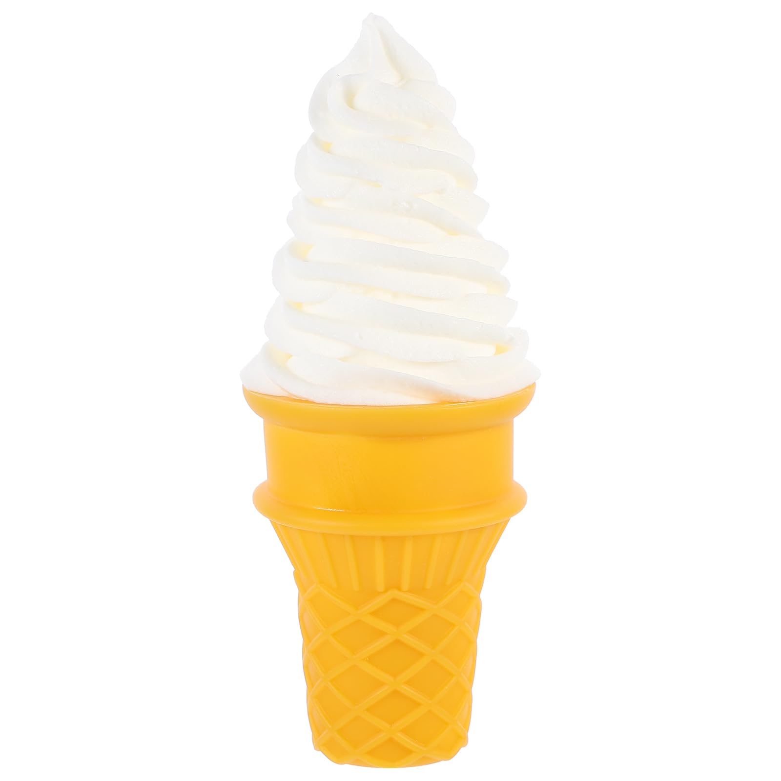 Tomaibaby Ice Cream Toy Fake Waffle Cones Models Sweet Treats Toy Ice- cream Photo Prop Children Dessert Playset (White)