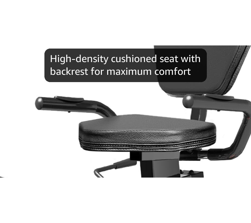 Recumbent Exercise Bike, Recumbent Stationary Bike for Home, Recumbent Bike with 400LB Weight Capacity Whisper-Quiet 16 Levels Magnetic Resistance Heart Rate Handle and Multi-Function LCD Comfortable Seat