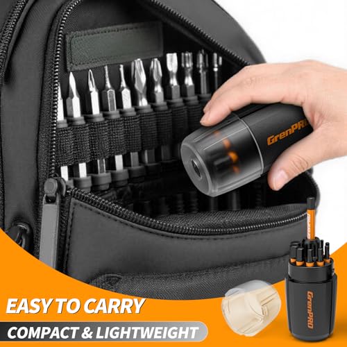 20 Pcs Hex/Allen Wrench Drill Bit Set with 2 Storage Organizer, Convertible Screwdriver Holder, Tungsten Steel, Clear Dustproof Lid, Compact & Lightweight