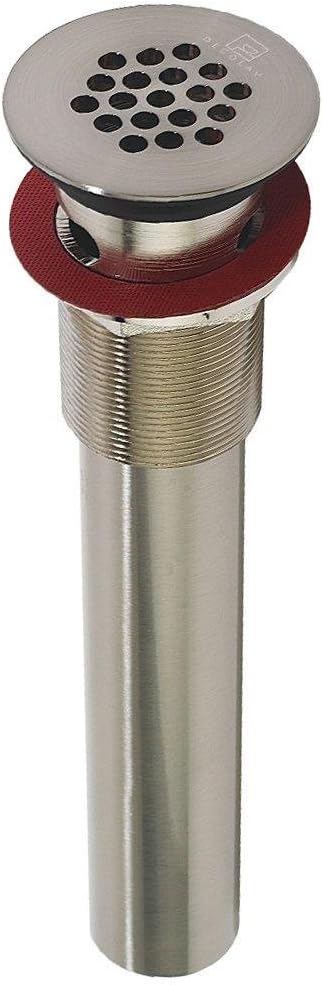 9295-SN Decorative Grid Drain with Overflow, Satin Nickel