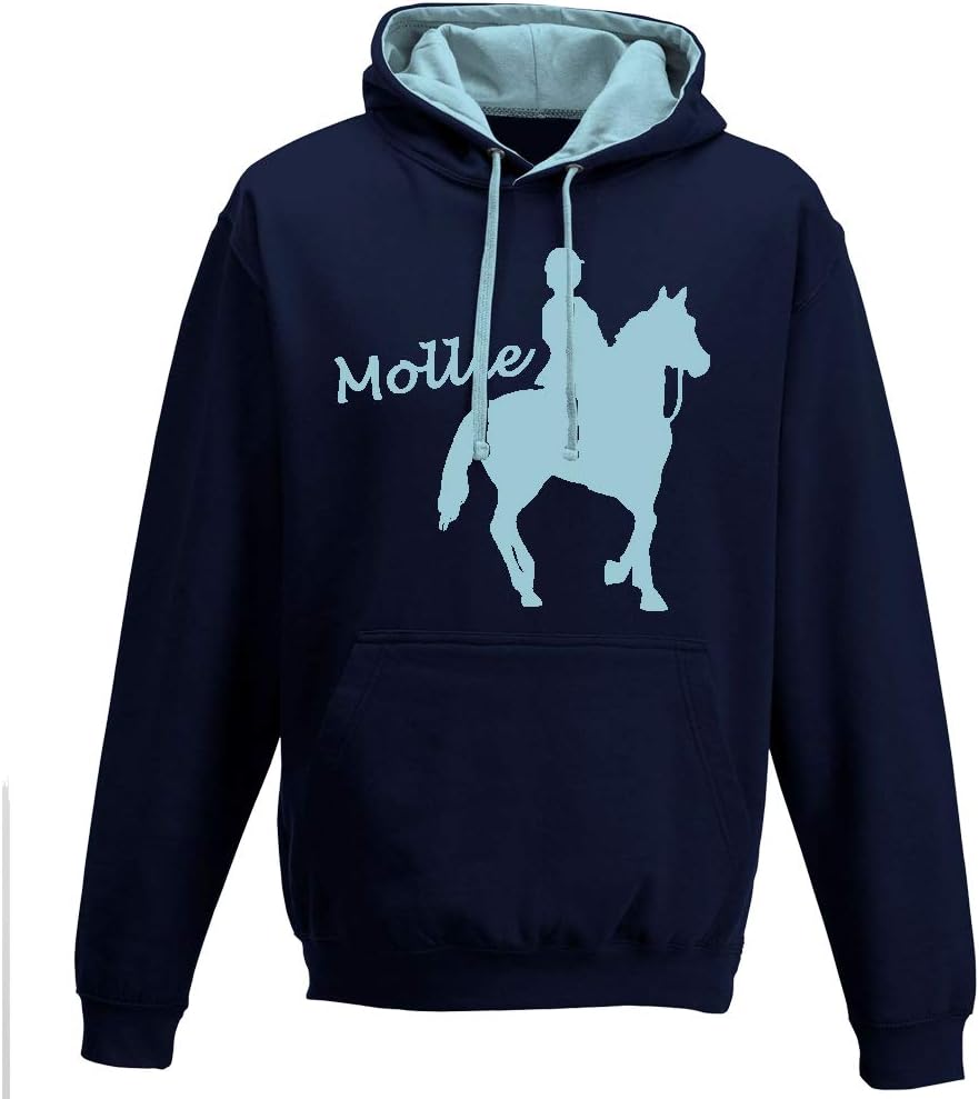 Luvponies Off for A Hack Horse Riding Two-Tone Hoody for Teens | Winter Wear Girls Hoodie | Soft, Warm, and Comfortable | Gift for a Horse Enthusiast/Lover