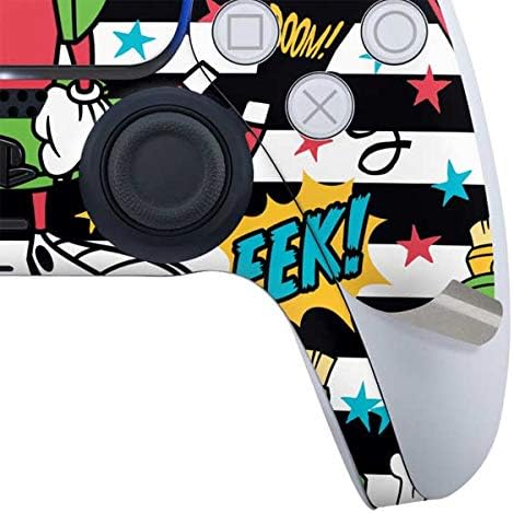 Skinit Decal Gaming Skin Compatible with PS5 Bundle - Officially Licensed Looney Tunes Marvin The Martian Striped Patches Design