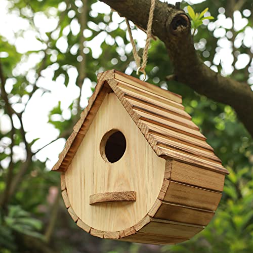 STARSWR-Bird-House-for-OutsideBird-Houses-Outdoor-Natural-Wooden-Bird-House-Clearance-Bluebird-Finch-Cardinals-Hanging-Birdhouse-for-Garden-Viewing STARSWR Bird House for OutsideBird Houses Outdoor Natural Wooden Bird House Clearance Bluebird Finch Cardinals Hanging Birdhouse for Garden Viewing