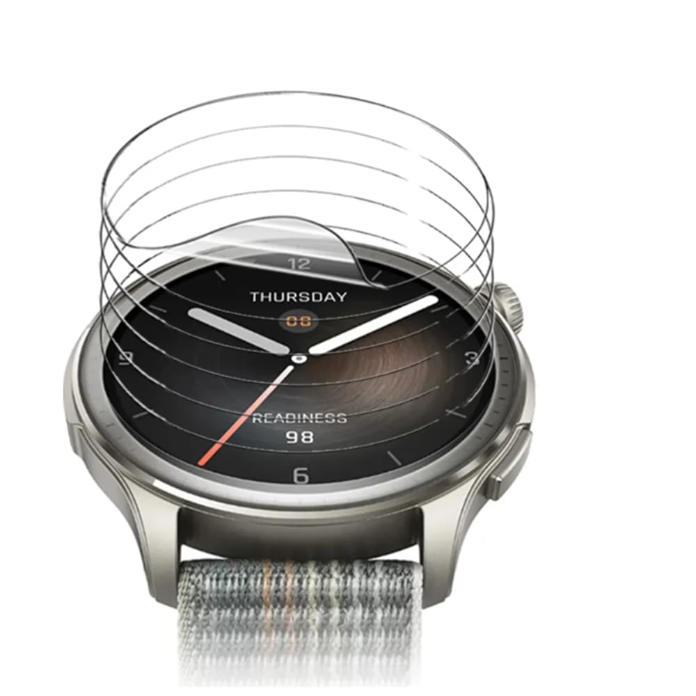 Smartwatch película TPU para Amazfit Balance | 6 piezas, película de hidrogel gel, suave, HD transparente, protector de pantalla de reloj inteligente, sensible al tacto