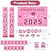 Graduation Decorations 2025, Pink Red Graduation Decorations Set Class of 2025 Backdrop, Flag Banner, Porch Banner, Congrats GRAD Hanging Swirl, Balloons for Grad Party Decor (Pink)