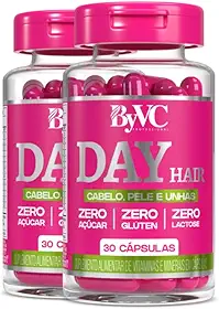 Kit 2 Byvc Day Hair -Suplemento Capilar Em Cápsulas 60 Dias