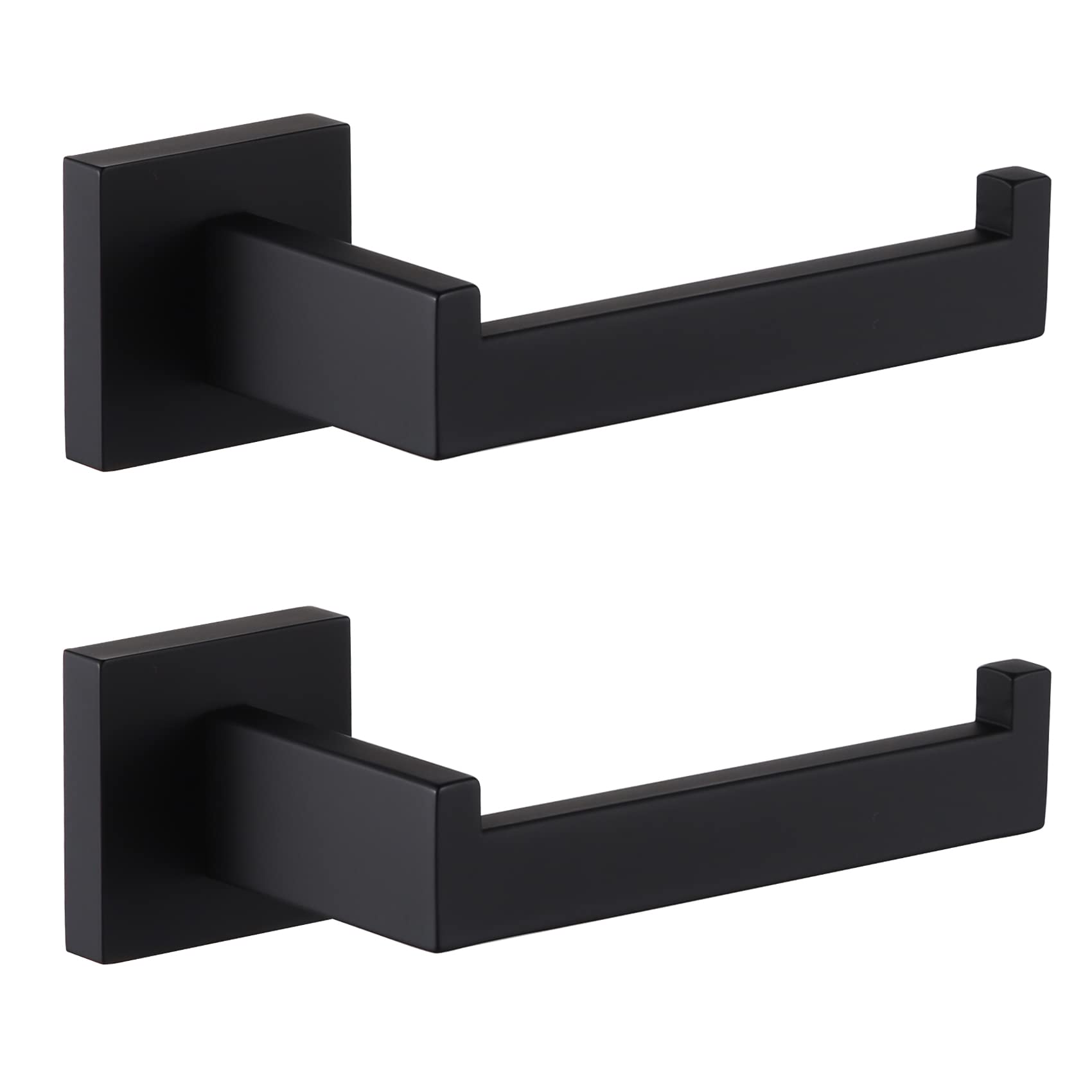 LYGSWDB Portarotolo portarotolo Portarotolo Carta igienica Nero Portarotolo da Bagno Acciaio Inossidabile SUS304 Moderno da Parete, Confezione da 2 (Nero Opaco, Senza ripiano (1 Confezione))
