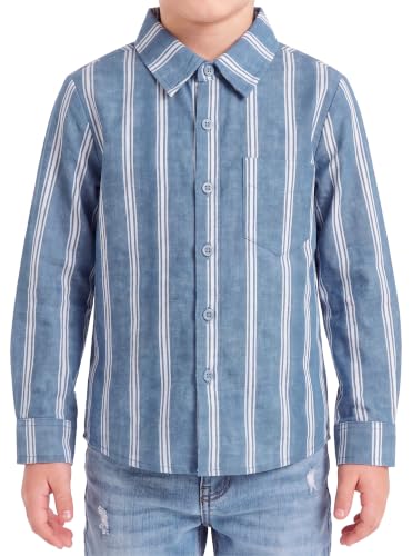 Image of Boys Hawaiian Button Down Shirt, Pure Combed Cotton Short Sleeve Size 3-15Y | Pure Combed Cotton, Smooth 60s yarn, Tagless Label, Pilling-Resistant, Shrink-Resistant, Fade-Resistant, Machine Washable