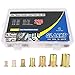 Glarks 220-Pieces Mixed Zinc Plated Carbon Steel Rivet Nut Kit Threaded Insert Nutsert - 7 Size M3 / 4/5 / 6/8 / 10/12