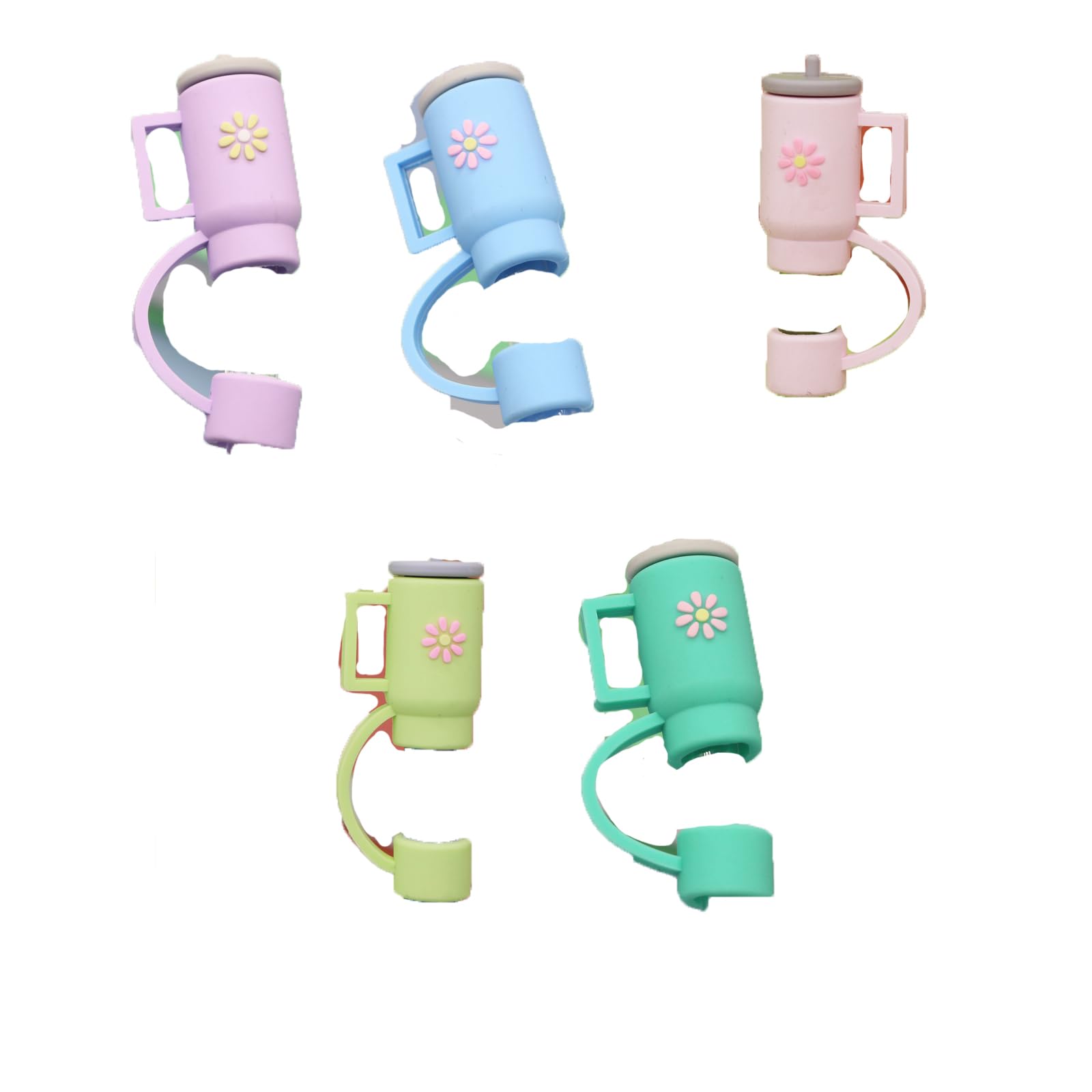 Big Bargain StoreStraw Cover Cap for Stanley Cup,5PCS 10mm Drinking Straw Tip Covers Reusable Stanley Cups Accessories 30&40 Oz Stanley Cups Straws