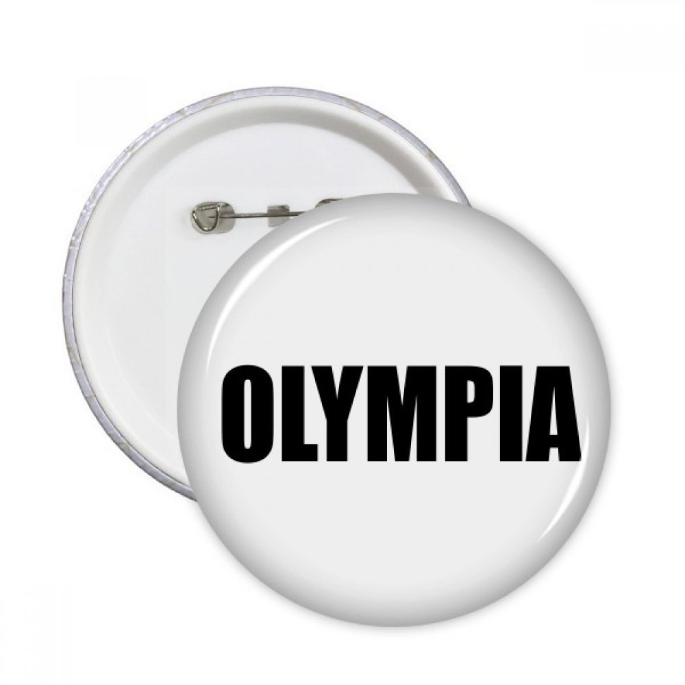 Pins bouton Olympia Grèce : décoration de vêtement ronde multicolore