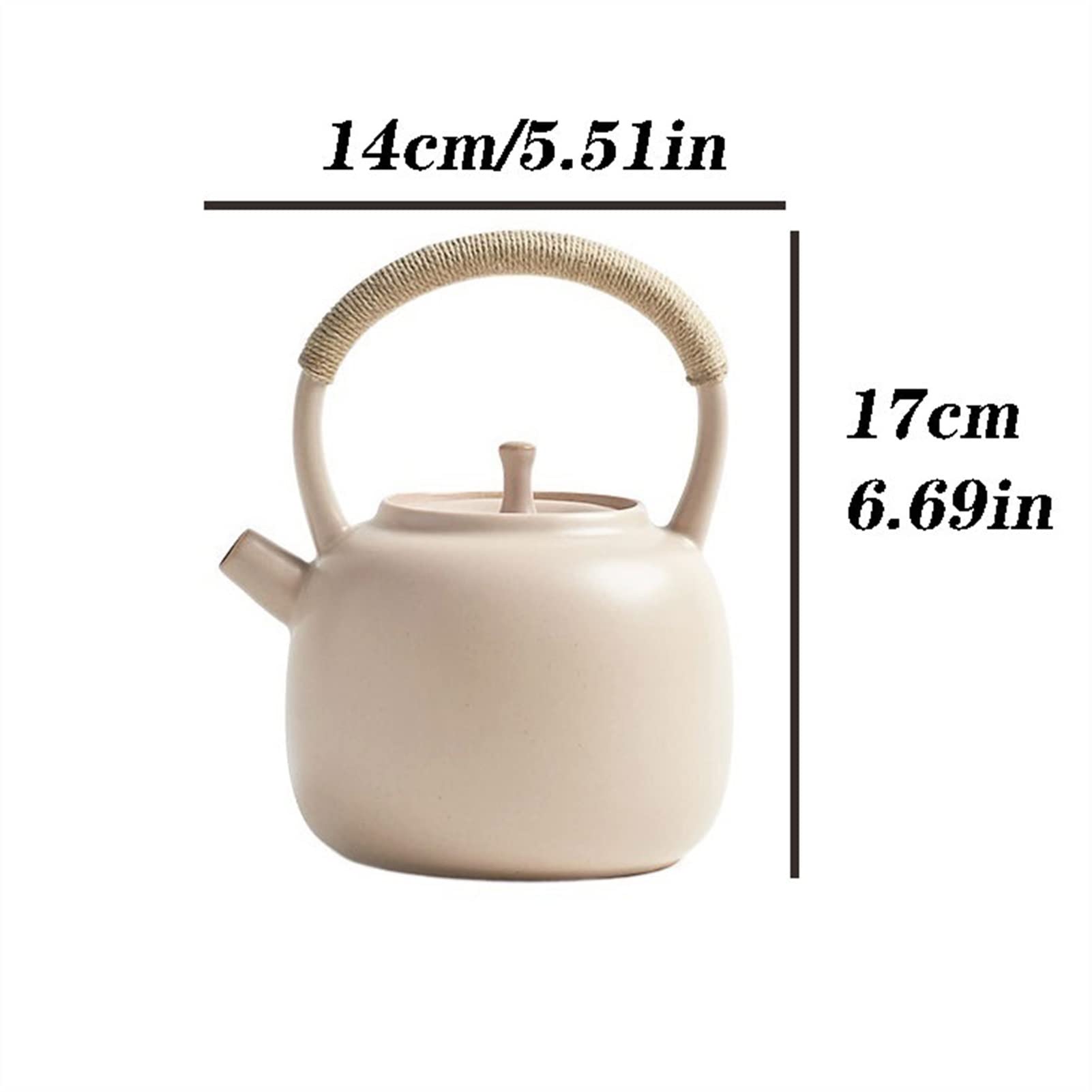Czajniczek 750 ml Ceramiczny czajniczek o dużej pojemności z uchwytem Zaparzacz do herbaty Pojedynczy dzbanek Nadaje się do zielonej herbaty Czarna herbata Biała herbata Herbata owocowa Czajnik do