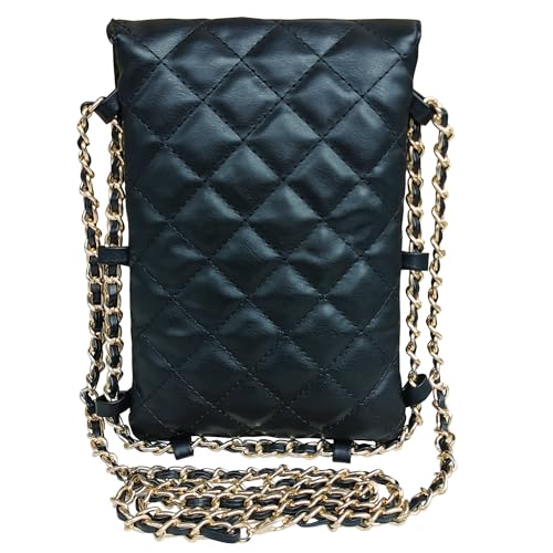 Larswon Cell Phone Crossbody Bag Quilted Bags Cell Phone Purse Soft Chain Crossbody Cellphone Wallet Bag for Women3