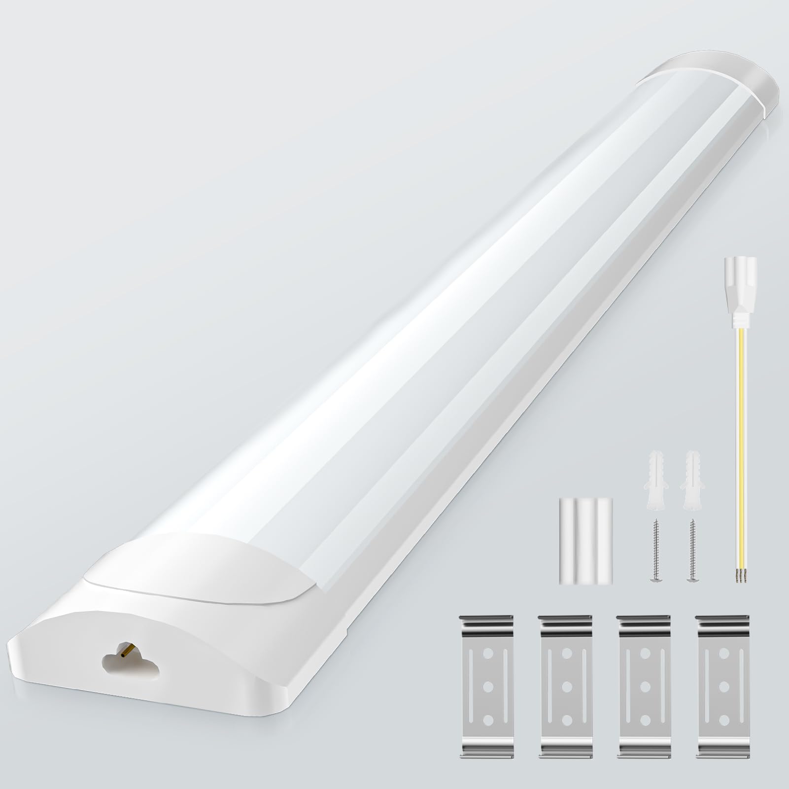 Lightasea 30W LED Batten Light 6500K Daylight, 3FT 90cm Linkable LED Garage Lighting, 3000LM Super Bright LEDs Fluorescent Lights with 20cm Power Cord for Garage Workshop Office — image 1