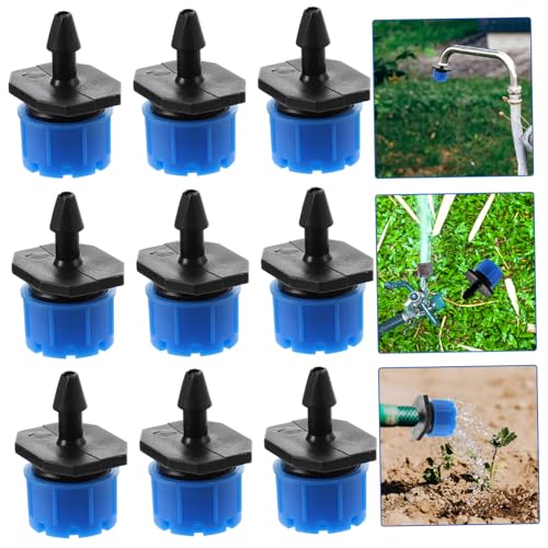 Luxshiny 100個 孔調節可能灌漑ドリッパー 耐久性プラスチック製 小型 花壇 芝生 果樹鉢植え用均一散水エミッター