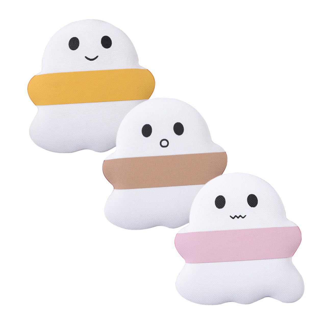 AUTSUPPL Cute Portable Makeup Puff 3 Pack Dry and Wet Powder Puff Ghost Design Comfortable for All Skin