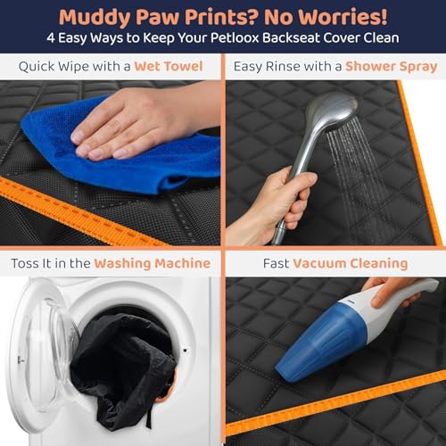 Image of Front Seat Dog Cover for Car, Truck & SUV - Waterproof, Non-Slip Pet Car Seat Cover for Dogs - Durable, Clean, Front Passenger Seat Protector for Pets & Vehicles. (2, Orange)