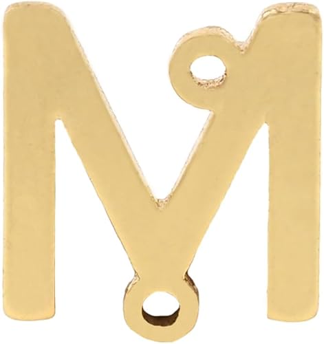 Miniatura 5 de 26 dijes de letras rellenas de oro de 18 quilates, dijes iniciales, colgantes de letras para hacer pulseras, collares, joyas