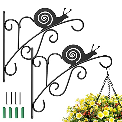 Lewondr Retro Hängekorb Halterung, 2 Stück Schnecke Deko Blumenampel...