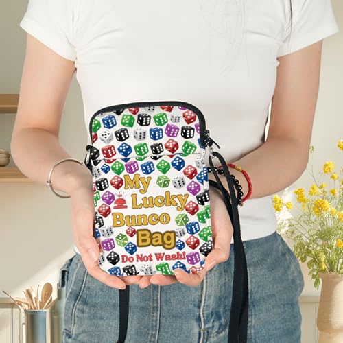 G2TUP Funny Bunco Game Night Crossbody Bag Dice Game Night Gift My Lucky Bunco Bag Do Not Wash Shoulder Bag Night Bunco Merch4