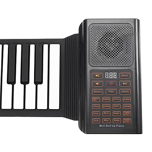 Saras ポータブル61キーロールアップピアノフレキシブルシリコン折りたたみ式電子キーボードピアノ子供学生楽器