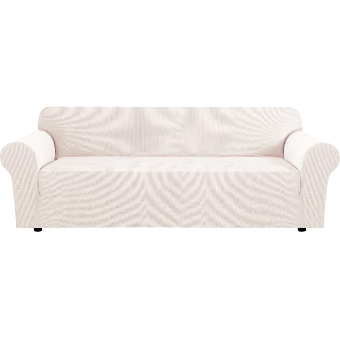 H.VERSAILTEX Stretch Couch Covers for Sofa 1 Piece Slipcovers for Couches and Sofas 3 Seater Couch Cover Feature Thick Checked Jacquard Fabric with