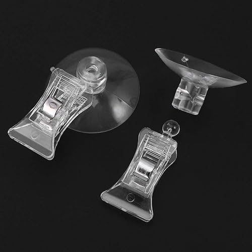 Miniatura 9 de VILLCASE Soporte de 2 ventosas de comida de tortuga, soporte para acuario, paquete de 2 unidades, peces vegetales, algas marinas, clip de ventosa,