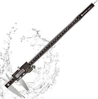KETOTEK Digital Caliper, 300mm Vernier Caliper Measuring Tool Stainless Steel, IP54 Splash Proof, Electronic Micrometer LCD Screen Auto-Off, Inch/Millimeter Conversion 12 Inch
