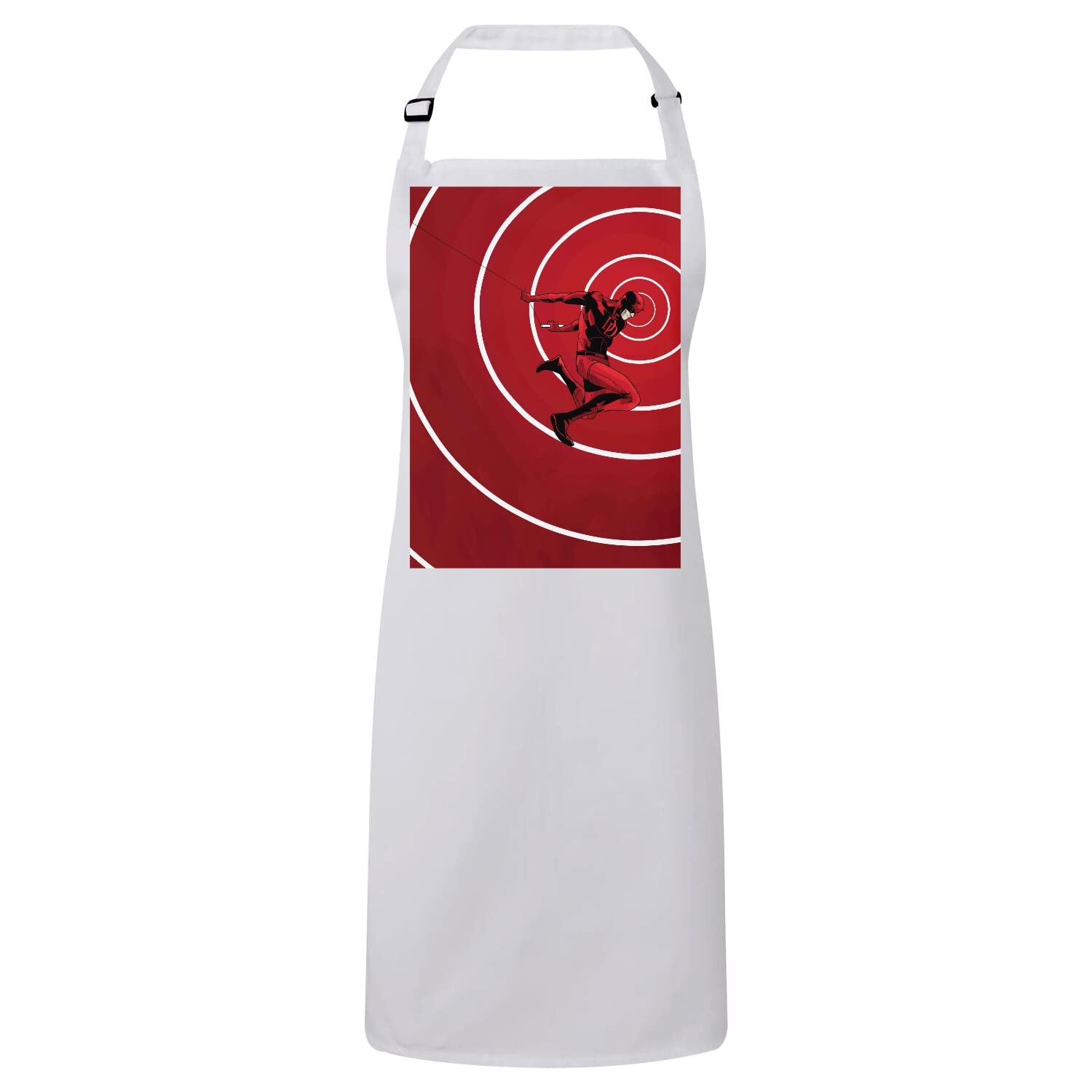 Tablier cuisine blanc Diable Rouge BD Comics en coton premium - 4