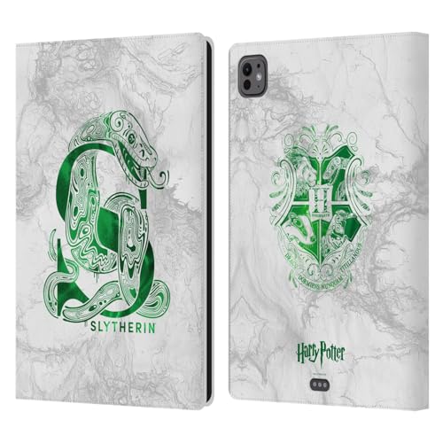 Étui portefeuille Harry Potter Serpentard en cuir pour iPad Pro 11 M4 2024