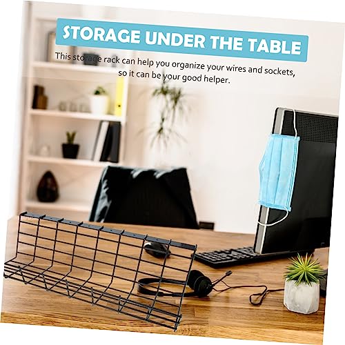 HOMSFOU Organizador de Cables Bajo Escritorio Racks de Almacenamiento de Hierro Versátil para Oficina en Casa y Armario Diseño Ventilado miniatura 6